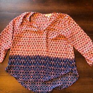 Pink and Blue Blouse